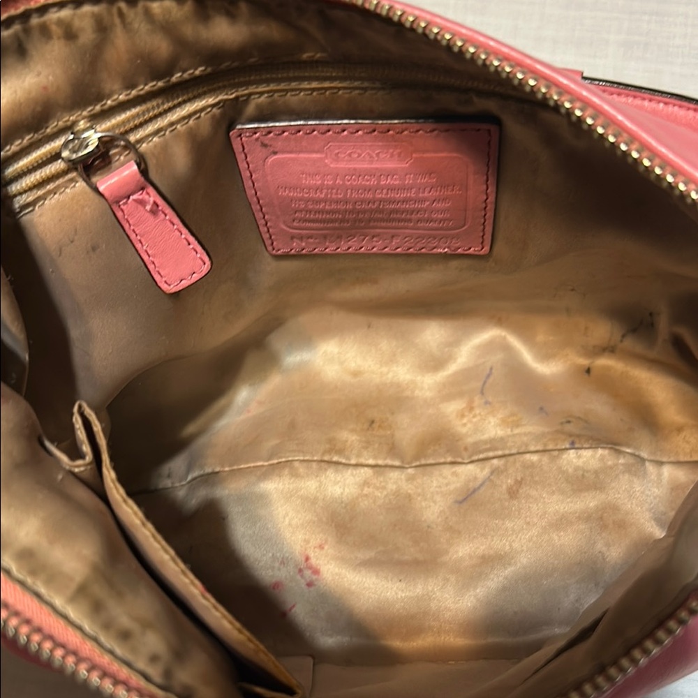 Coach Pink Leather Kristin Shoulder Women's Bag - Picture 9 of 10